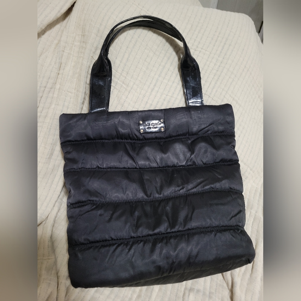 Kate Spade Black Puffer Tote